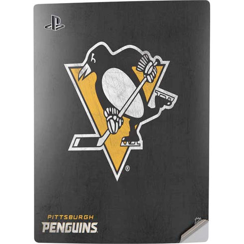 NHL Pittsburgh Penguins Distressed PS5 Digital Edition Console Skin