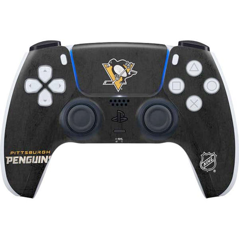 NHL Pittsburgh Penguins Distressed PS5 Controller Skin