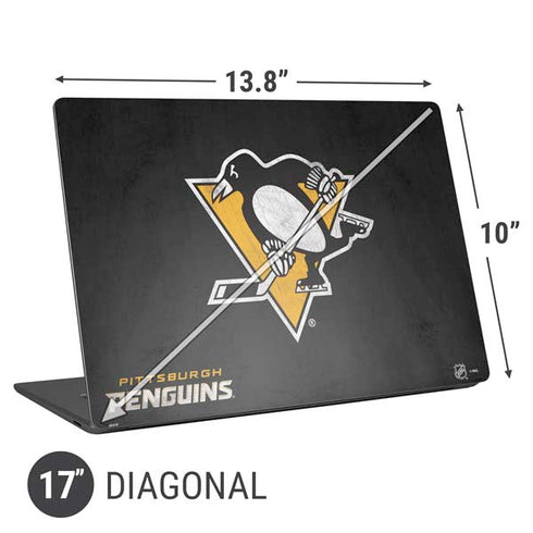 NHL Pittsburgh Penguins Distressed Universal Laptop 17in (13.8 x 10in) Skin