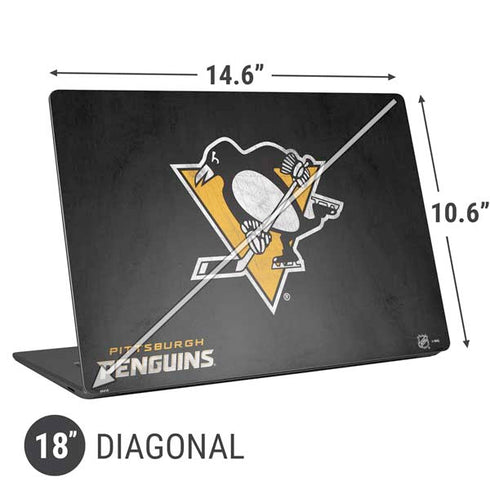 NHL Pittsburgh Penguins Distressed Universal Laptop 18in (14.6 x 10.6in) Skin