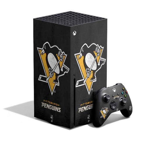 NHL Pittsburgh Penguins Distressed Xbox Series X Bundle Skin