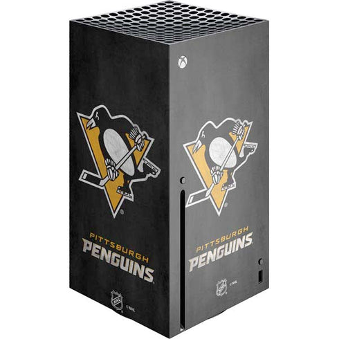 NHL Pittsburgh Penguins Distressed Xbox Series X Console Skin