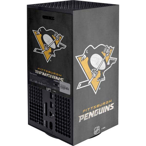 NHL Pittsburgh Penguins Distressed Xbox Series X Console Skin