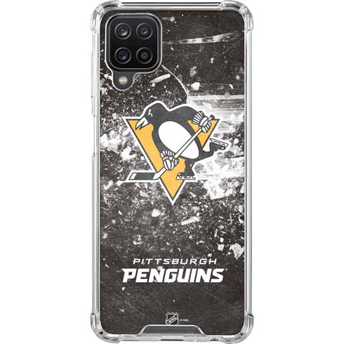 NHL Pittsburgh Penguins Frozen Galaxy A12 Clear Case