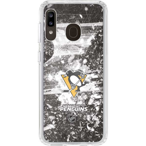 NHL Pittsburgh Penguins Frozen Galaxy A20 Clear Case