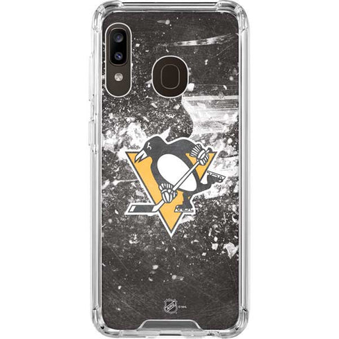 NHL Pittsburgh Penguins Frozen Galaxy A30 Clear Case