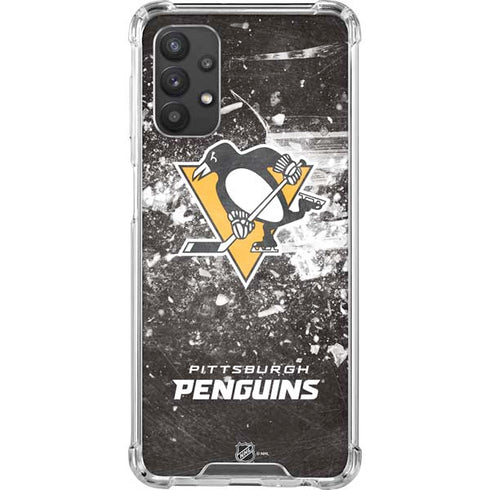 NHL Pittsburgh Penguins Frozen Galaxy A32 5G Clear Case