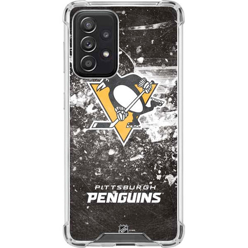 NHL Pittsburgh Penguins Frozen Galaxy A52 5G Clear Case