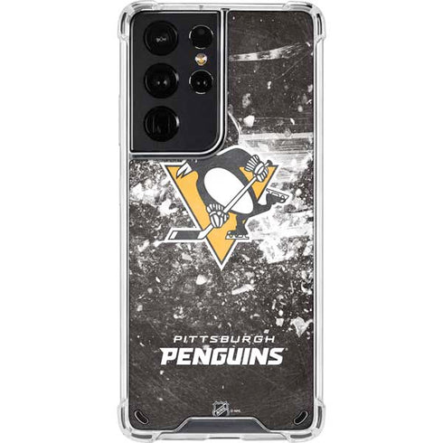 NHL Pittsburgh Penguins Frozen Galaxy S21 Ultra 5G Clear Case