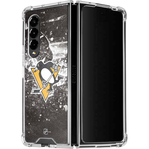 NHL Pittsburgh Penguins Frozen Galaxy Z Fold4 5G Clear Case