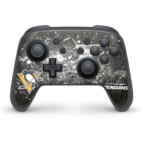 NHL Pittsburgh Penguins Frozen Nintendo Switch Pro Controller Skin