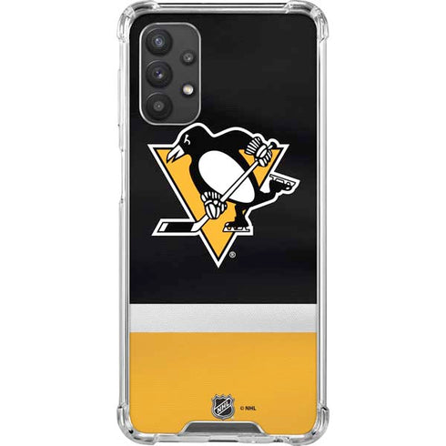 NHL Pittsburgh Penguins Jersey Galaxy A32 5G Clear Case