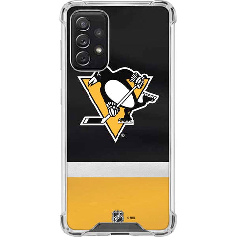 NHL Pittsburgh Penguins Jersey Galaxy A72 5G Clear Case