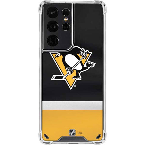 NHL Pittsburgh Penguins Jersey Galaxy S21 Ultra 5G Clear Case