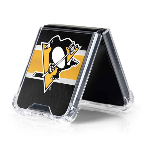 NHL Pittsburgh Penguins Jersey Galaxy Z Flip5 5G Clear Case
