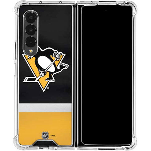 NHL Pittsburgh Penguins Jersey Galaxy Z Fold4 5G Clear Case