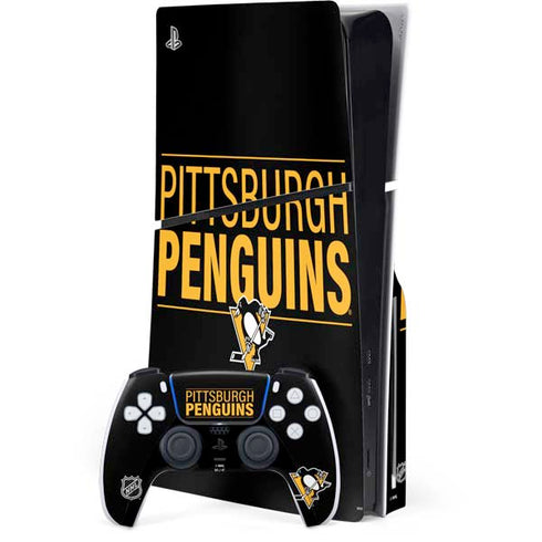 NHL Pittsburgh Penguins Lineup PS5 Slim Disk Bundle Skin
