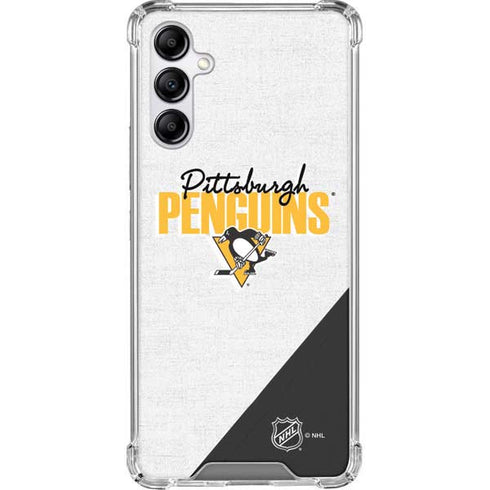 NHL Pittsburgh Penguins Script Galaxy A14 5G Clear Case