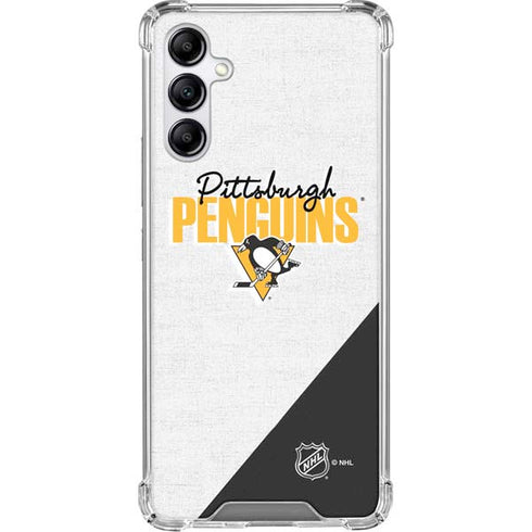 NHL Pittsburgh Penguins Script Galaxy A15 5G Clear Case