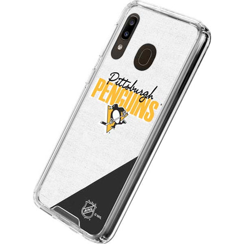 NHL Pittsburgh Penguins Script Galaxy A30 Clear Case