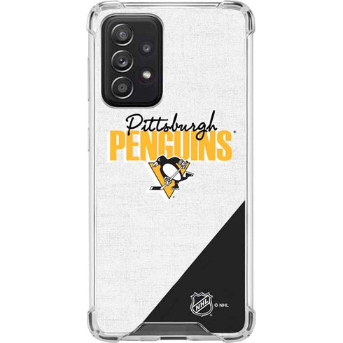 NHL Pittsburgh Penguins Script Galaxy A52 5G Clear Case