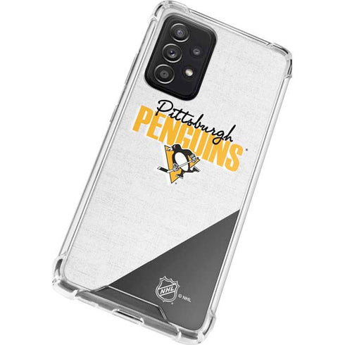 NHL Pittsburgh Penguins Script Galaxy A52 5G Clear Case