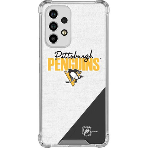 NHL Pittsburgh Penguins Script Galaxy A53 5G Clear Case