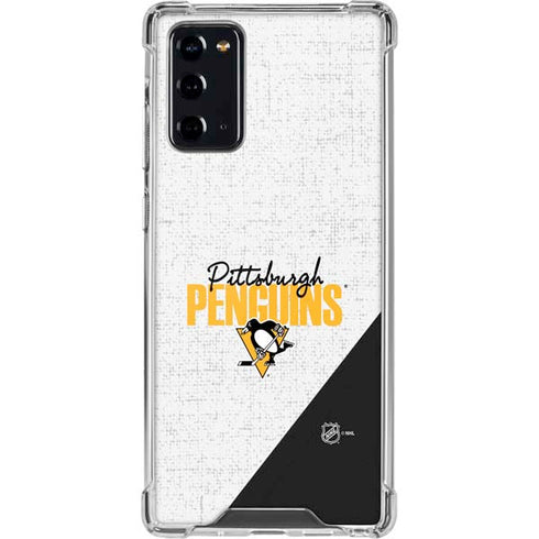 NHL Pittsburgh Penguins Script Galaxy Note20 5G Clear Case