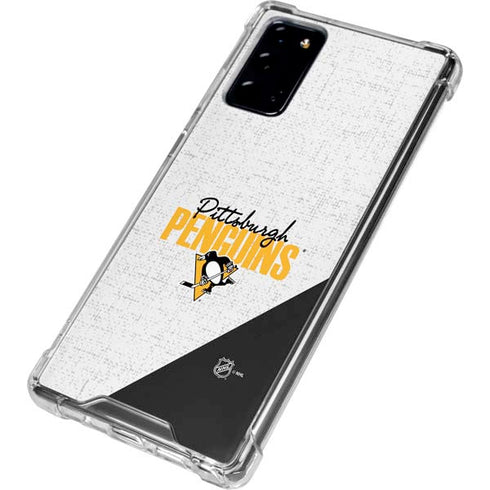 NHL Pittsburgh Penguins Script Galaxy Note20 5G Clear Case