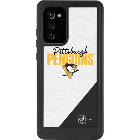 NHL Pittsburgh Penguins Script Galaxy Note20 5G Waterproof Case