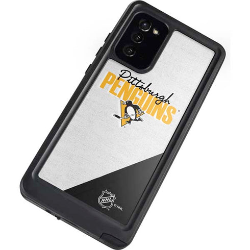 NHL Pittsburgh Penguins Script Galaxy Note20 5G Waterproof Case