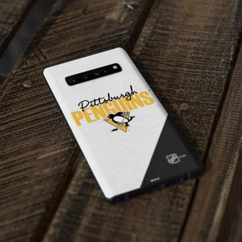 NHL Pittsburgh Penguins Script Galaxy S10 Plus Skin