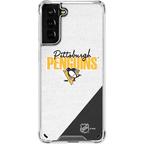 NHL Pittsburgh Penguins Script Galaxy S21 Plus 5G Clear Case