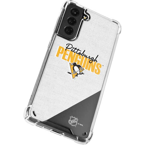 NHL Pittsburgh Penguins Script Galaxy S21 Plus 5G Clear Case