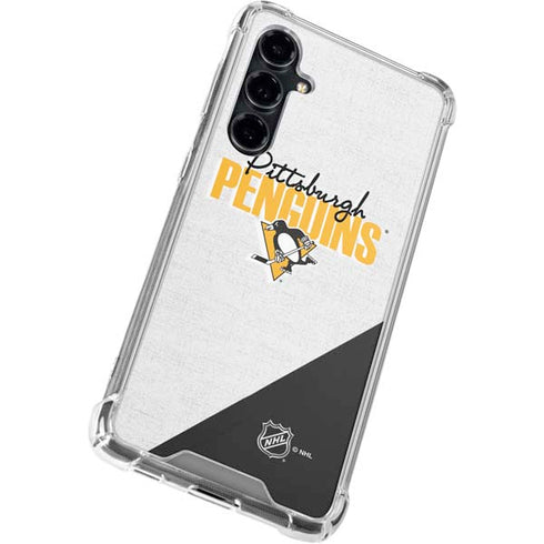 NHL Pittsburgh Penguins Script Galaxy S23 FE Clear Case
