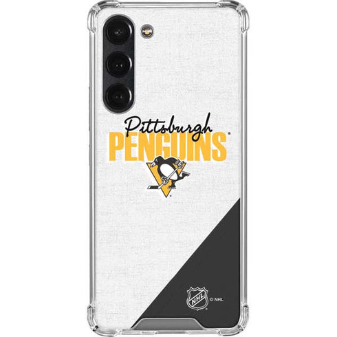 NHL Pittsburgh Penguins Script Galaxy S23 Plus Clear Case