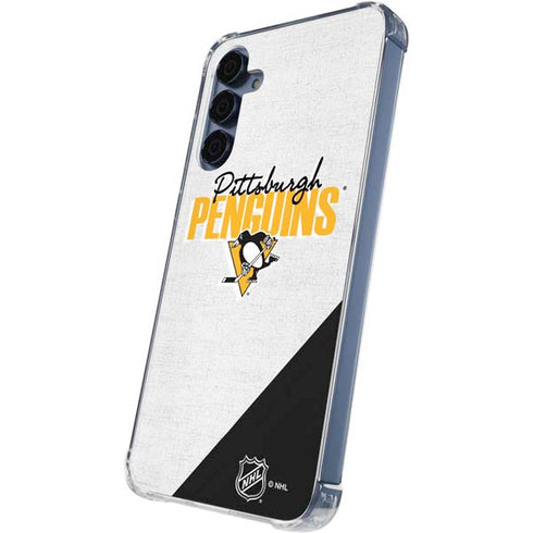 NHL Pittsburgh Penguins Script Galaxy S24 Clear Case
