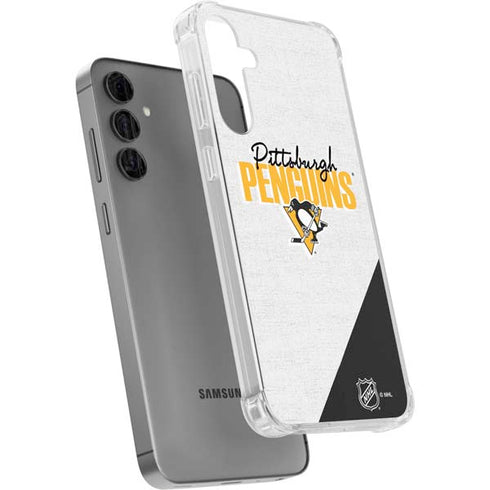 NHL Pittsburgh Penguins Script Galaxy S24 Plus Clear Case
