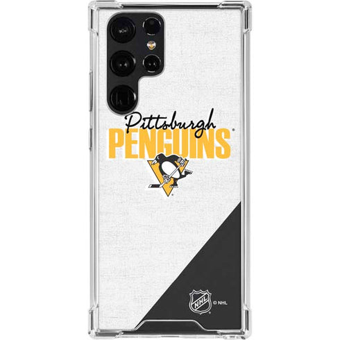 NHL Pittsburgh Penguins Script Galaxy S24 Ultra Clear Case
