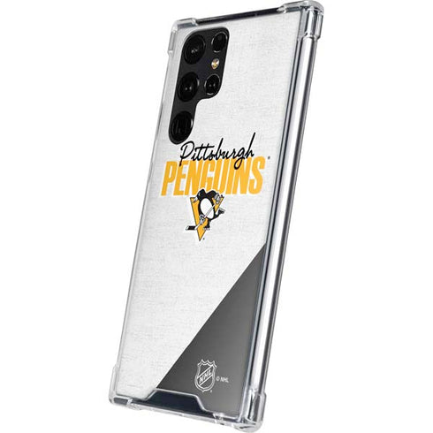 NHL Pittsburgh Penguins Script Galaxy S24 Ultra Clear Case