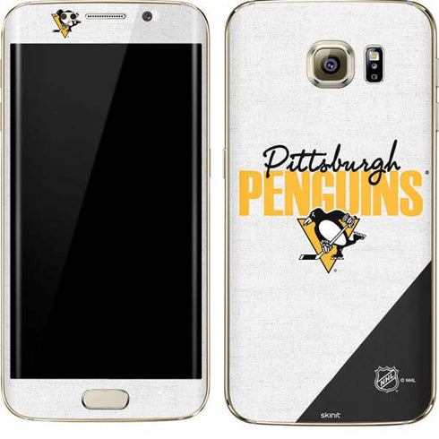 NHL Pittsburgh Penguins Script Galaxy S7 Edge Skin