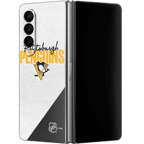 NHL Pittsburgh Penguins Script Galaxy Z Fold4 5G Skin