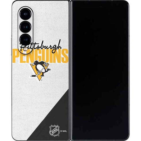 NHL Pittsburgh Penguins Script Galaxy Z Fold4 5G Skin