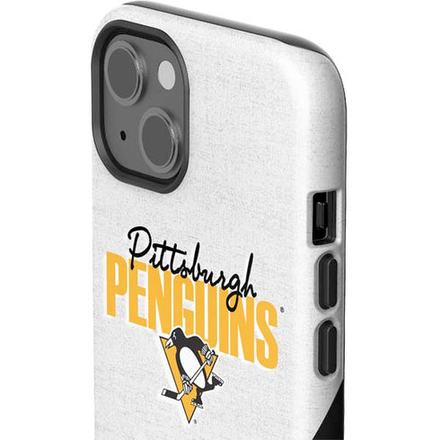 NHL Pittsburgh Penguins Script iPhone 15 Plus Impact Case
