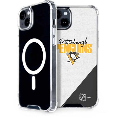 NHL Pittsburgh Penguins Script iPhone 15 MagSafe Case