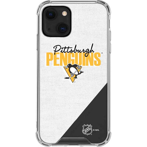 NHL Pittsburgh Penguins Script iPhone 14 Plus Clear Case