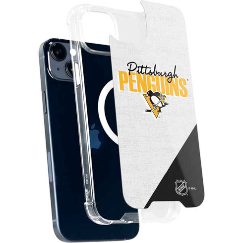 NHL Pittsburgh Penguins Script iPhone 15 Plus MagSafe Case