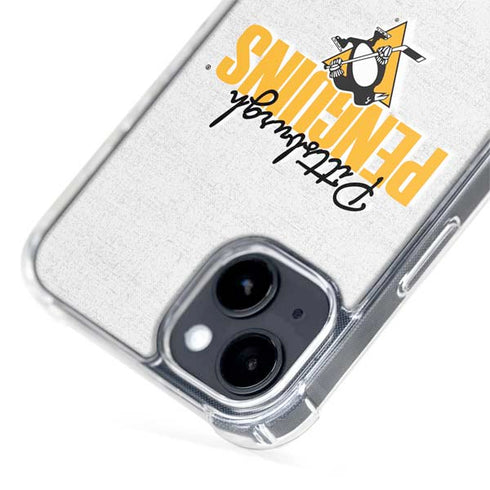 NHL Pittsburgh Penguins Script iPhone 15 Plus MagSafe Case