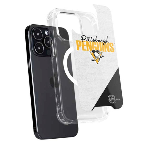 NHL Pittsburgh Penguins Script iPhone 14 Pro MagSafe Case