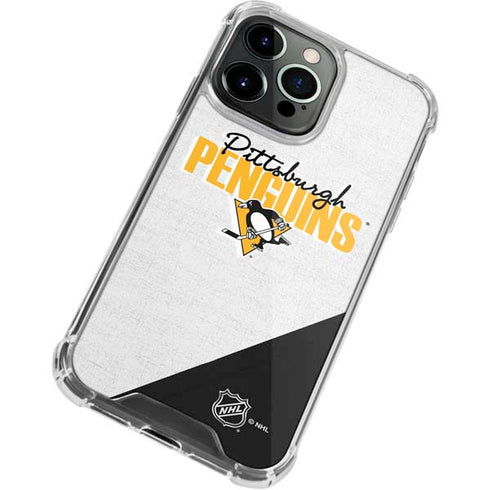 NHL Pittsburgh Penguins Script iPhone 15 Pro Max Clear Case